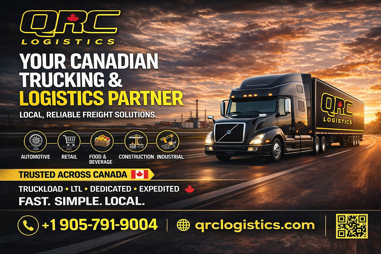 QRC Logistics Canadian trucking and logistics partner offering truckload, LTL, dedicated, and expedited freight across automotive, retail, food and beverage, construction, and industrial sectors